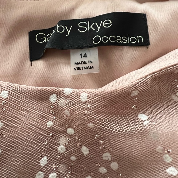 Gabby Skye sheer dress size 14 Junior - Picture 2 of 3